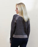 Black & Grey Stripe Knitted Jumper