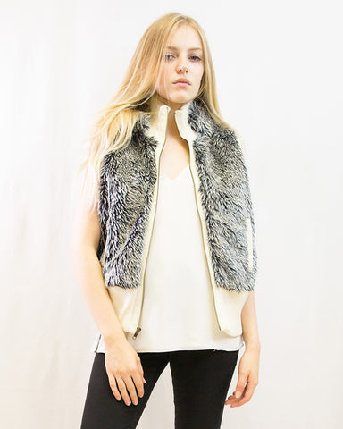 Faux Fur Jacket (Mix Grey)