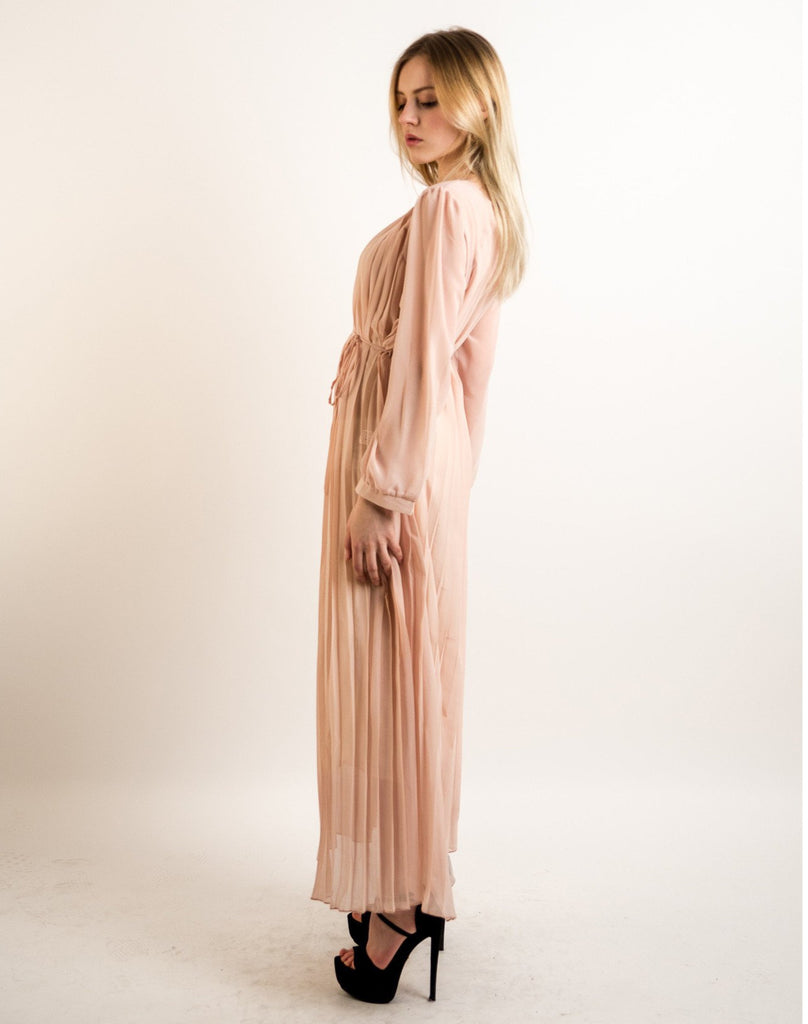 Pleated Long Maxi Dress