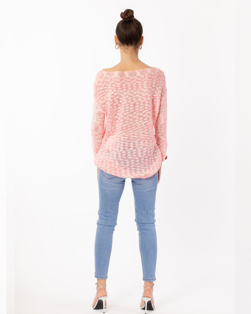 Neon Color Knitted Jumper (PINK)