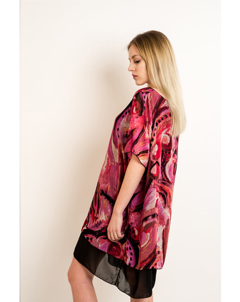 Multi Color Print Oversize Dress