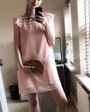 Floral Chain Embellishment Summer Dress