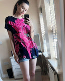 Coconut tree leaves print Top
