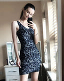 Trendy animal leopard print bodycon party dress