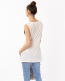 eyelash lace cotton vest top