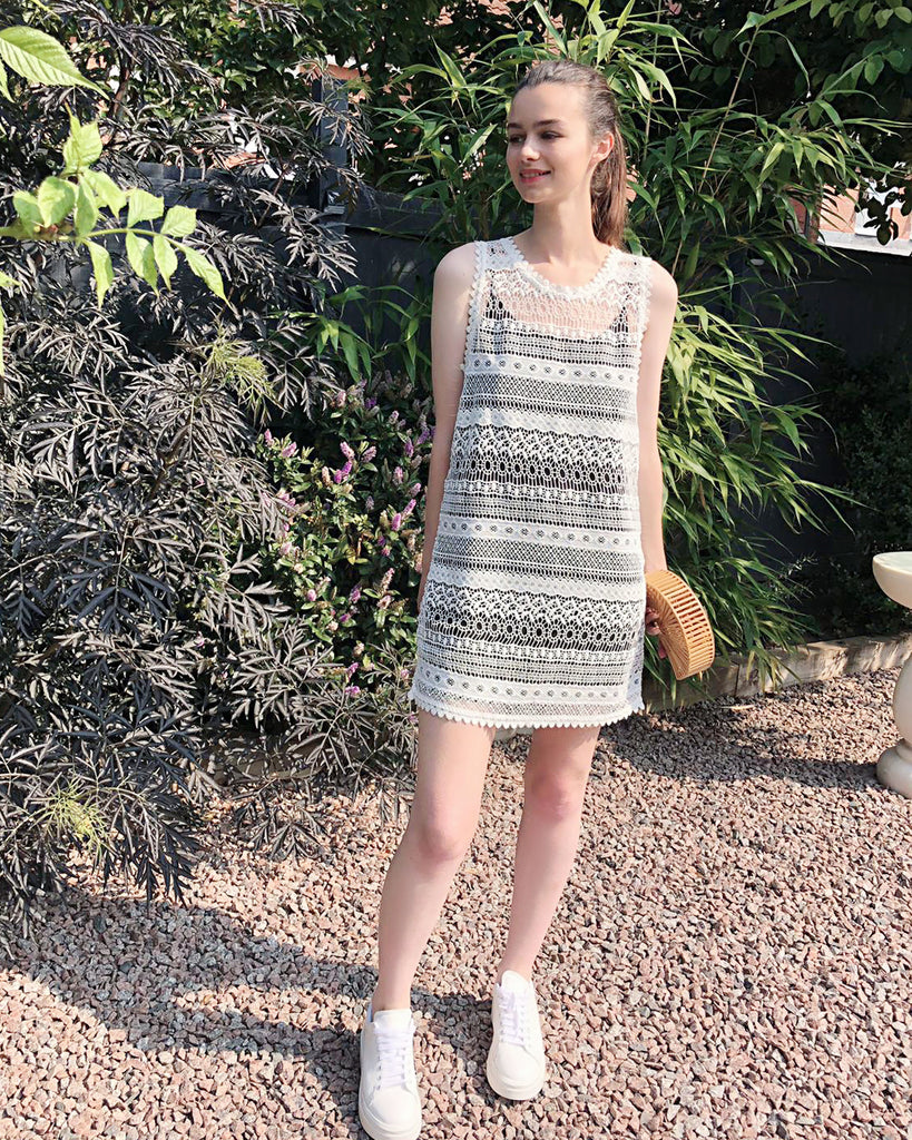 Crochet Dress (White)