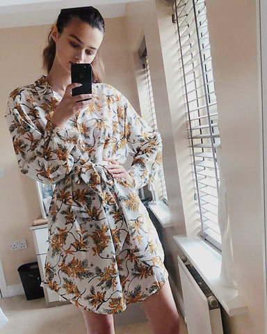 Multi Floral Printed overisze Shirt Dress