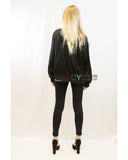 Black Color Satin Quilted Bomber Jacket