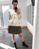 Christmas Tree Red / Cream Fluffy Jumper