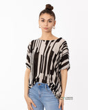 Stripe print mesh Top