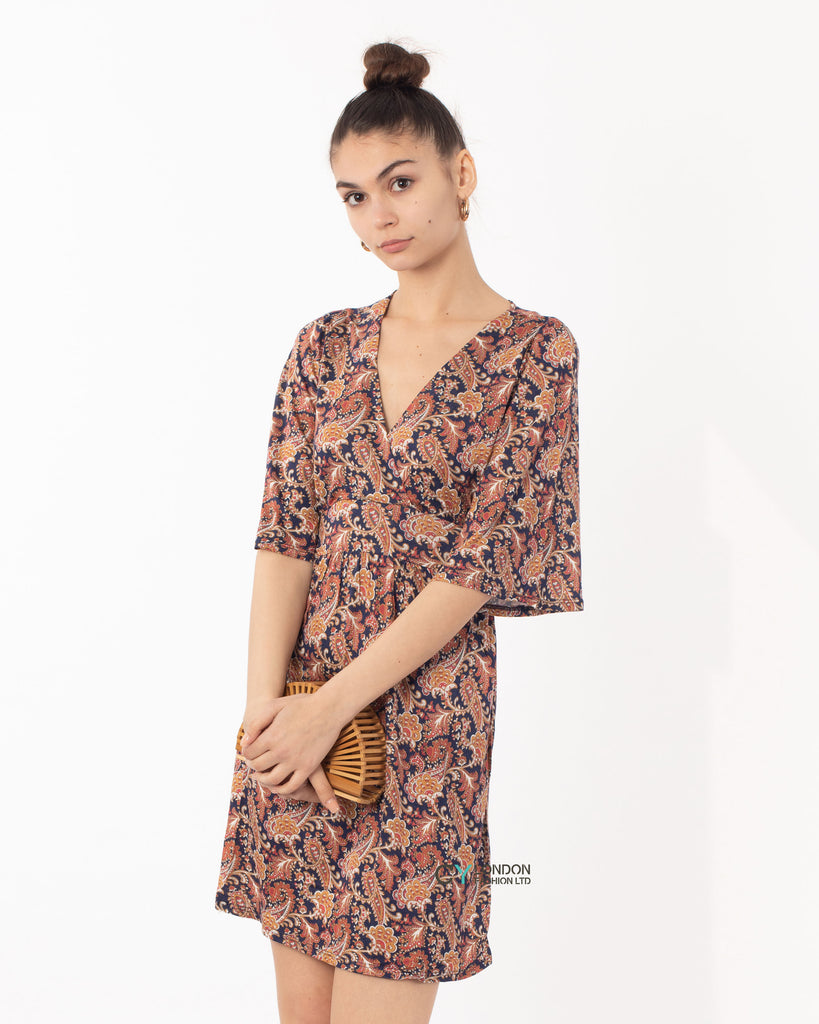 KIMONO Sleeves Wrap Dress