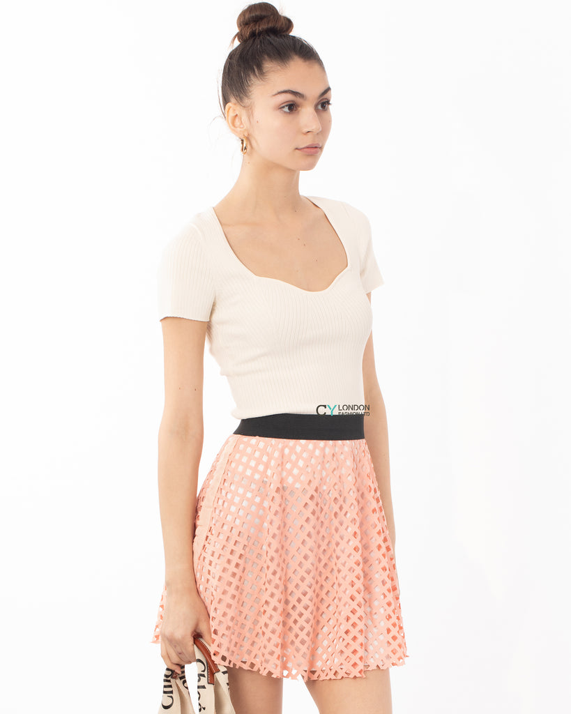 Mesh Skirt (Pink)