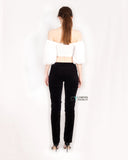 Super soft corduroy jeans trousers in black