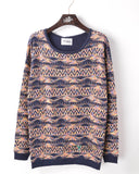 Multi color navy knitted jumper