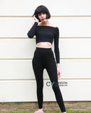Cropped top and leggings set