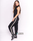 Soft Knit Jogging Bottoms with Side Stripes