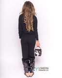 Knit Top & Trousers Co-Ord with Faux fur & Sequins