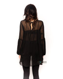 balloon long sleeves chiffon top