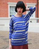 Gold lurex Stripe Knitted long Jumper