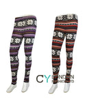 Snowflake Pattern knitted leggings