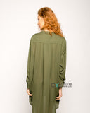 Plain color oversize shirt dress