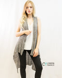 Sleeveless Wool Knitted Cardigan
