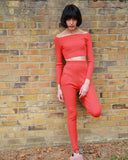 Cropped top and leggings set