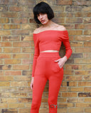 Cropped top and leggings set