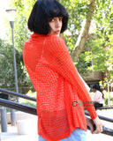 Relax Holiday fine knitted cardigan (Orange)