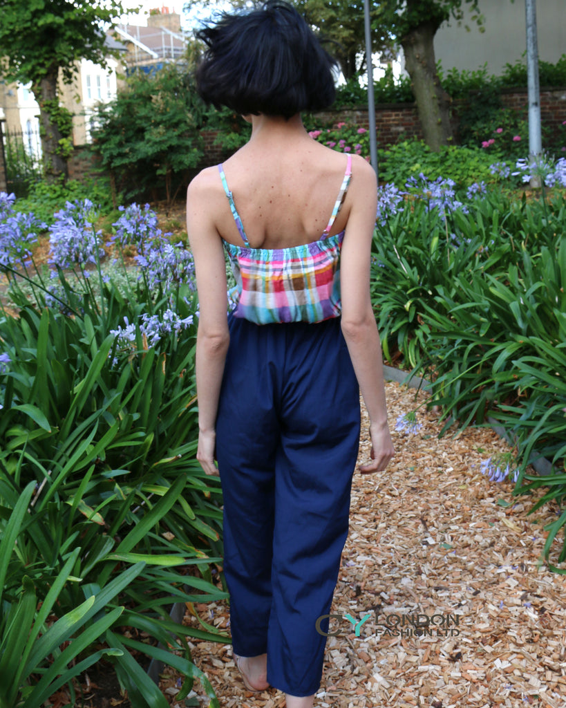 Check Print Jumpsuits (Red)