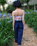Check Print Jumpsuits (Red)