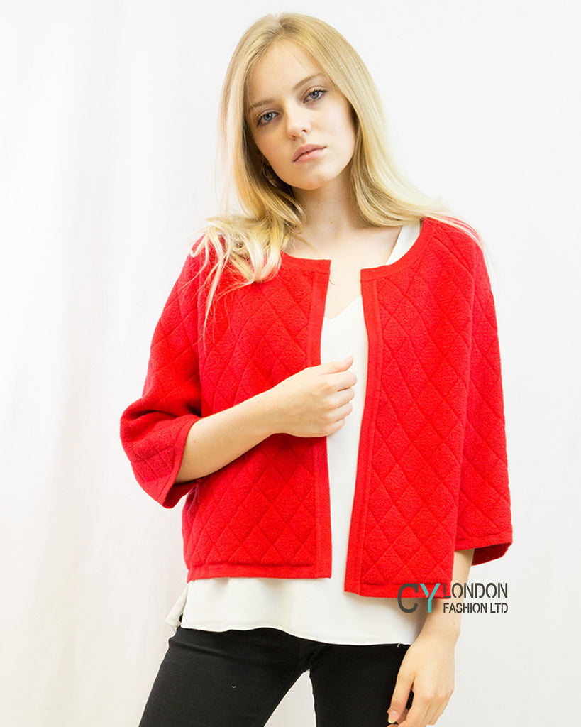 Three quarters sleeves Cardigan (White)
