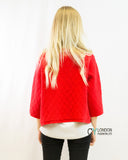 Three quarters sleeves Cardigan (Red)