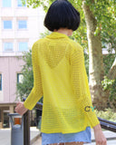Relax Holiday fine knitted cardigan (Yellow)