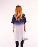 Tie dye Cotton Long Top (Blue)