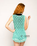 Floral Pattern Crochet Vest Top