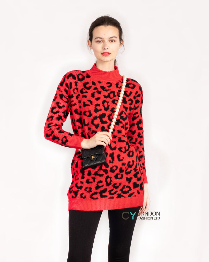 Leopard Print Fluffy Jumper