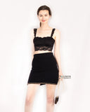 Tweed Effect Skirt in Black