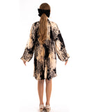 Black and White Scarf print Full pleated Shirt dress
