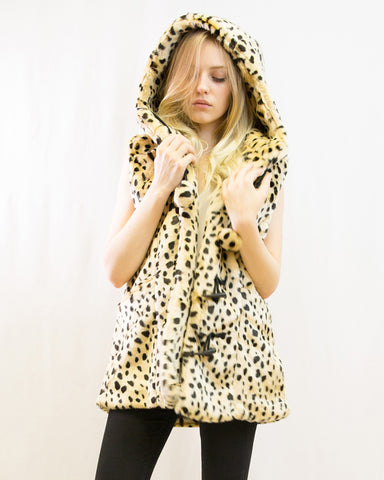 Faux Fur Oversize Hoody Coat