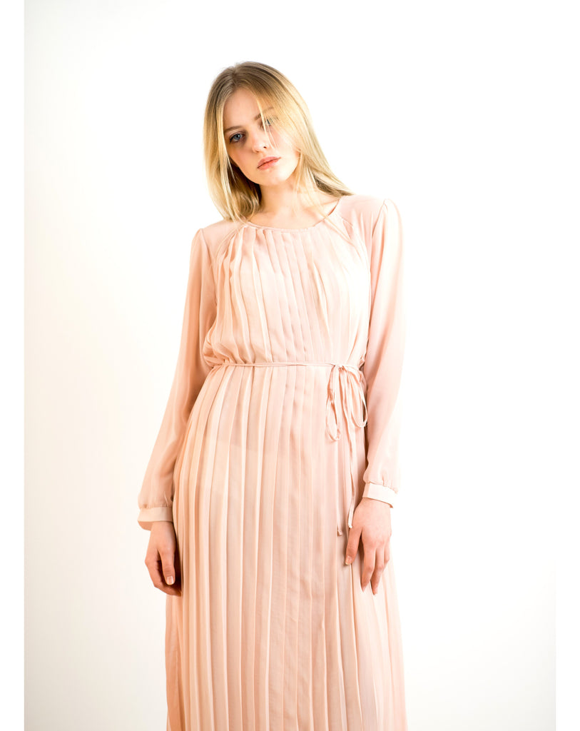 Pleated Long Maxi Dress