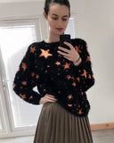 Star pattern knitted jumper