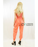 Cotton Bootube Jumpsuits (Peach)