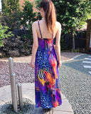 Vibrant colors Animal Print Maxi Dress