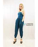 Cotton Bootube Jumpsuits (Peach)