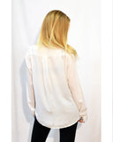 Collar Chiffon Shirt (White)